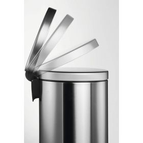 Poubelle ronde à pédale en acier inoxydable 30 litres