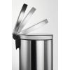 Poubelle ronde à pédale en acier inoxydable 30 litres