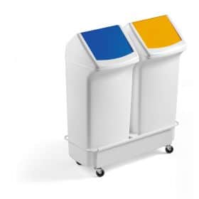 Chariot Trolley pour 2 poubelles Durabin 40 litres