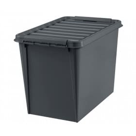 Caisse de rangement avec couvercle en Plastique Recyclé 66 litres