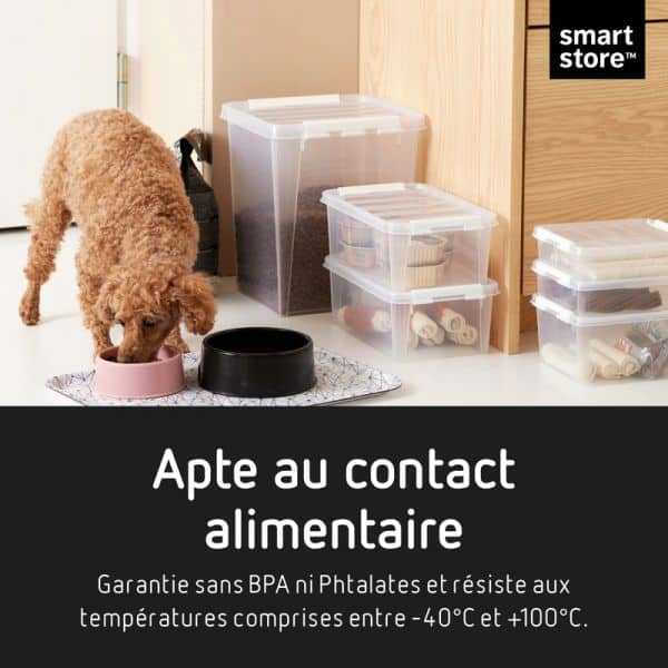 Boîte en plastique avec couvercle clipsable 8 litres