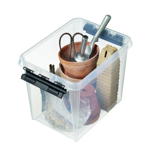 Boîte de rangement haute transparente 14 litres