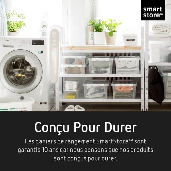 Boîte de rangement haute transparente 14 litres