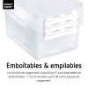 Boîte de rangement transparente 52 litres
