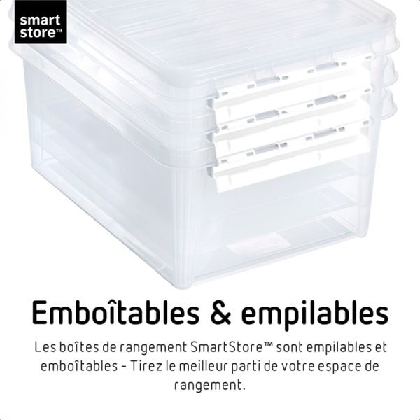 Grande Caisse de rangement empilable 61 litres