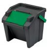 3 poubelles superposées pour tri verres papier plastique