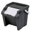 3 poubelles superposées pour tri verres papier plastique