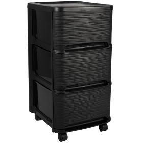 Tour de rangement en plastique moderne 3 tiroirs