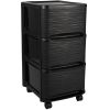 Tour de rangement en plastique moderne 3 tiroirs