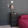 Tour de rangement en plastique moderne 3 tiroirs