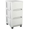 Tour de rangement en plastique moderne 3 tiroirs