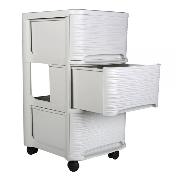 Tour de rangement en plastique moderne 3 tiroirs