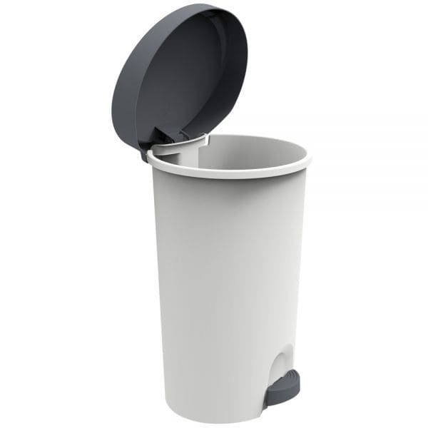 Poubelle à pédale en Plastique moderne 45 litres Stepy