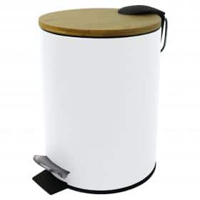 Poubelle salle de bain à pédale Bambou 3 litres