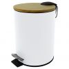 Poubelle salle de bain à pédale Bambou 3 litres
