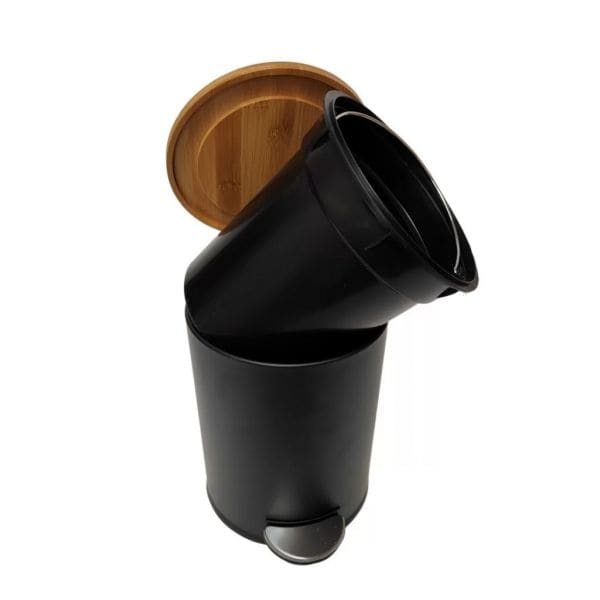 Poubelle salle de bain à pédale Bambou 3 litres
