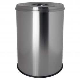 Corbeille à papier en inox anti feu 15 litres