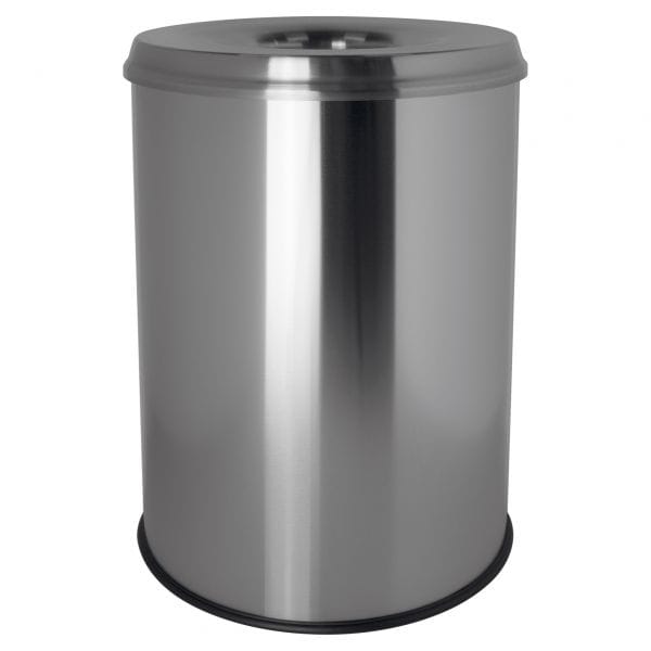 Corbeille à papier en inox anti feu 15 litres