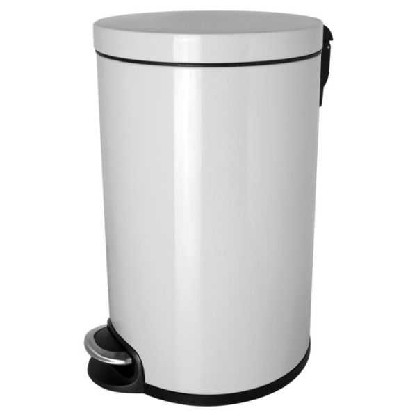 Poubelle pour salle de bain blanche 12 litres