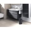 Poubelle ronde à pédale élégante anthracite 12 litres
