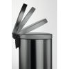 Poubelle ronde à pédale élégante anthracite 12 litres