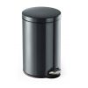 Poubelle ronde à pédale élégante anthracite 12 litres