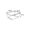 Bac de rangement solide Transparent 4,5 litres