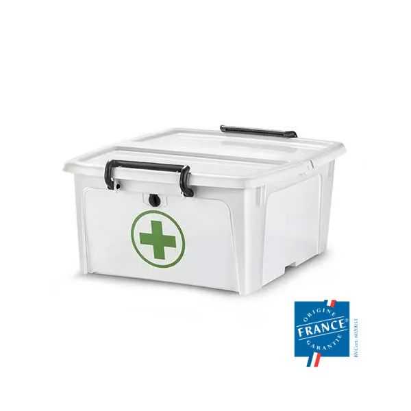 Boîte en plastique pour pharmacie 1ers secours 