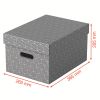 Lot de 3 boîtes en carton élégantes Home M