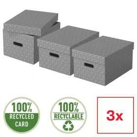 Lot de 3 boîtes en carton élégantes Home M