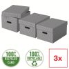 Lot de 3 boîtes en carton élégantes Home M