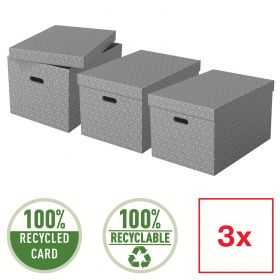 3 grandes boites de cartons jolies avec poignées