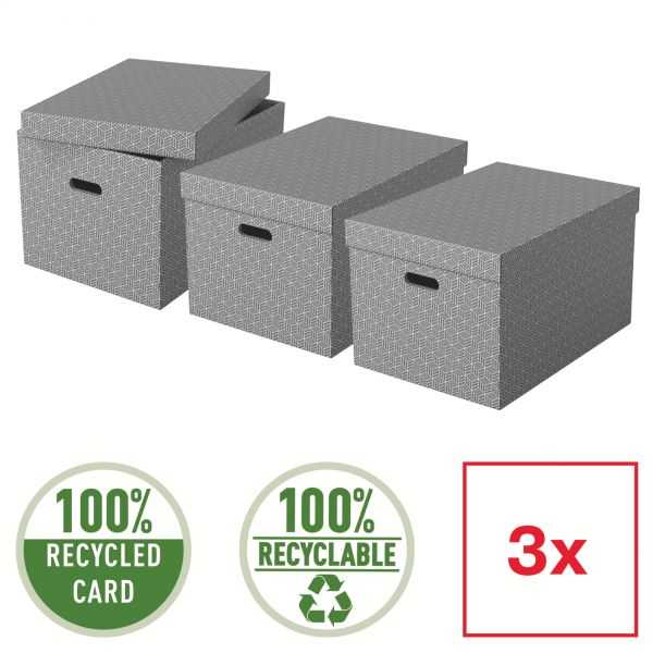 3 grandes boites de cartons jolies avec poignées