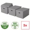 3 grandes boites de cartons jolies avec poignées