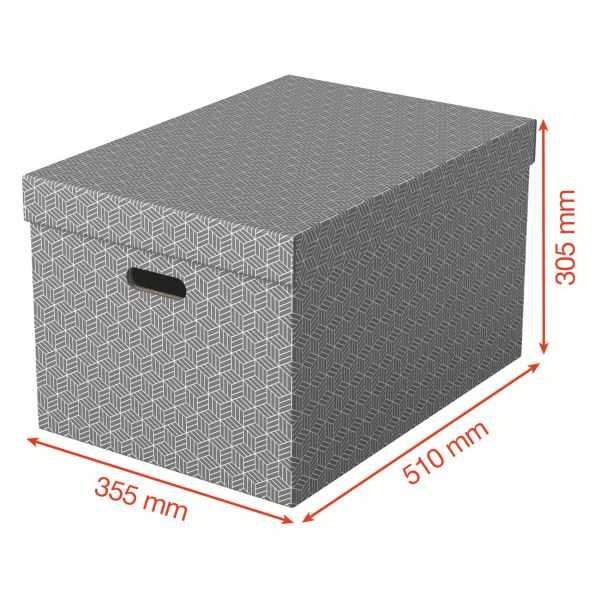 Lot de 3 grandes boîtes en carton élégantes Home L