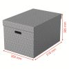 Lot de 3 grandes boîtes en carton élégantes Home L