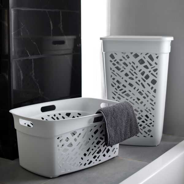 Panier à linge élégant en plastique 60 litres