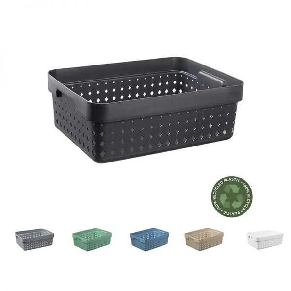 Panière de rangement en plastique pour salle de bain M