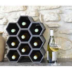 Mini-rangement empilable pour 3 bouteilles 