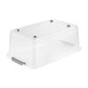 Boite transparente avec couvercle clips et roulettes 37 ou 56 litres