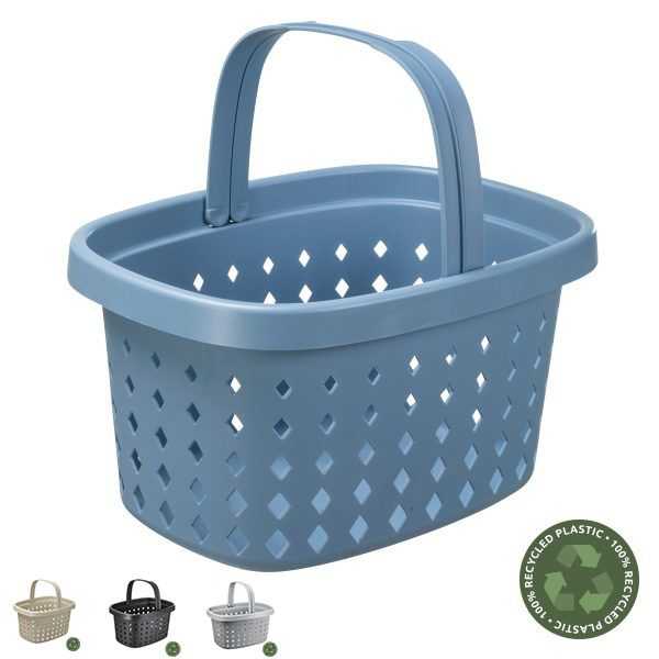 Panier pour courses avec anse en plastique recyclé