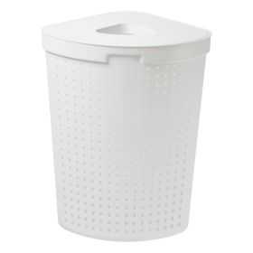 Grand Panier à linge d'angle en plastique 62 litres