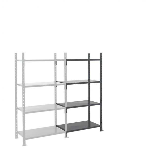 Rayonnage Charges lourdes Kit suivant 4 étagères en tôle 2000x1010x700 mm Fliplus