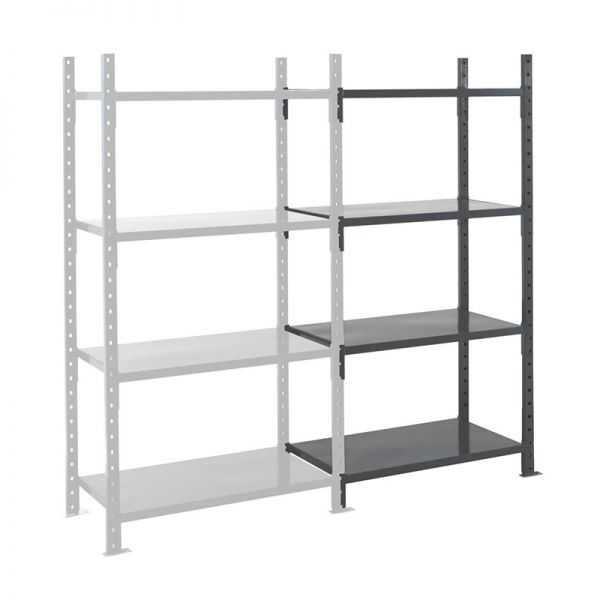 Rayonnage Charges lourdes Kit suivant 4 étagères en tôle 2000x1010x1000 mm Fliplus