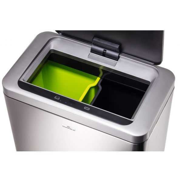 Poubelle à ouverture automatique 2 bacs No Touch2 x 20 l