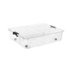 Boîte de rangement sous lit à roulettes 49 litres