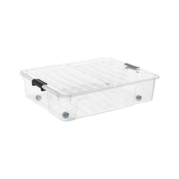 Boîte de rangement sous lit à roulettes 49 litres