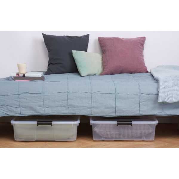Boîte de rangement sous lit à roulettes 49 litres