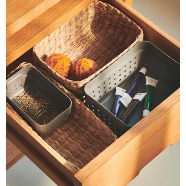 Corbeille de rangement élégante en plastique recyclé L