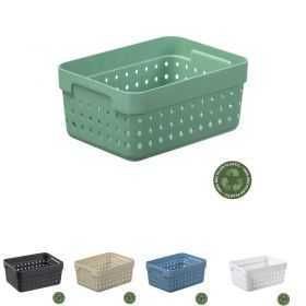 Corbeille de rangement élégante en plastique recyclé L